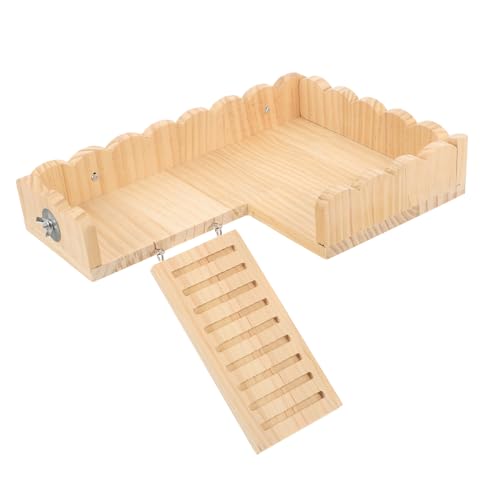 FIXOSHEE Holzplattform für Kleintiere Teiliges mit Leiter Natürliche Hamster und Meerschweinchen Spielplattform aus Fein Poliertem Holz Käfigzubehör für Artgerechtes und Bewegung FIXOSHEE Holzplattform für Kleintiere Teiliges mit Leiter Natürliche Hamster und Meerschweinchen Spielplattform aus Fein Poliertem Holz Käfigzubehör für Artgerechtes und Bewegung von FIXOSHEE