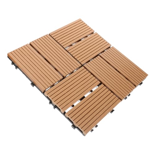 FIXOSHEE Interlocking Wpc Bodenfliesen für Balkon Terrasse Garten Wetterfeste Stabile und Wasserableitende Deckfliesen DIY installation Langlebige Outdoor platten in Apricot FIXOSHEE Interlocking Wpc Bodenfliesen für Balkon Terrasse Garten Wetterfeste Stabile und Wasserableitende Deckfliesen DIY installation Langlebige Outdoor platten in Apricot von FIXOSHEE