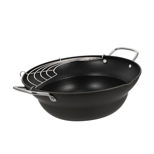 FIXOSHEE Japanischer Mini Deep Fryer Pfanne Induktionsgeeignet Antihaftbeschichtung Ölablauf Ölzirkulation Kompakt Leicht Zu Reinigen Für Gesunde Fritturen von FIXOSHEE