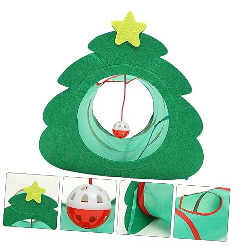 FIXOSHEE Katzentunnel aus Polyester Faltbar und Leicht Interaktives Katzenbett Nest für Kätzchen und Wohnungskatzen Komfortabler Schlafplatz und Langlebiges Haustier von FIXOSHEE