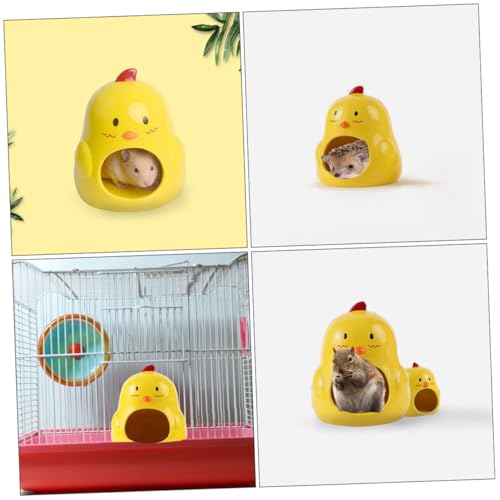 FIXOSHEE Keramik Hamster Nest Kleintierhaus aus Sicherem Material Robustes Leichtes Versteck und Schlafplatz für Hamster und Kleine Nager Einfach zu Reinigen für Gemütliches Hamstergehege von FIXOSHEE