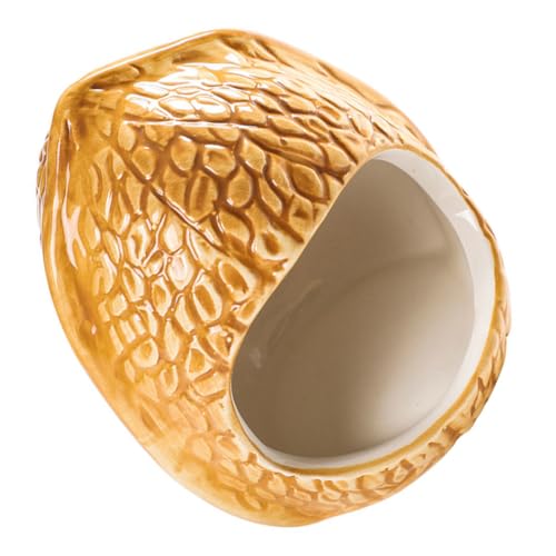 FIXOSHEE Keramik Hamsterhaus Niedliches Haustierbett aus Keramik Robust und Pflegeleicht Vielseitiges Versteck für Zwerghamster und Kleine Kleintiere Geeignet als Schlaf Rückzugsort von FIXOSHEE