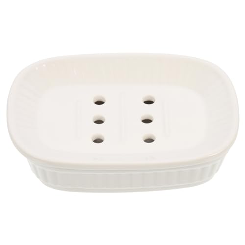 FIXOSHEE Keramik Seifenschale Doppelstöckig mit Abtropfgitter Haushalts Seifenhalter Weiß Multifunktionale Badezimmer Seifenablage für Stückseife Schwämme und Schmuck Stilvolles Nordic FIXOSHEE Keramik Seifenschale Doppelstöckig mit Abtropfgitter Haushalts Seifenhalter Weiß Multifunktionale Badezimmer Seifenablage für Stückseife Schwämme und Schmuck Stilvolles Nordic von FIXOSHEE