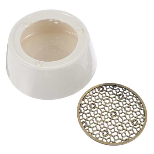 FIXOSHEE Keramik Teewärmer Stövchen mit Kerzenhalter Weiß Retro Teapot Warmer zum Warmhalten von Tee im Haushalt Rutschfester Langlebiger Heizsockel für Teezeremonie und Teekanne von FIXOSHEE