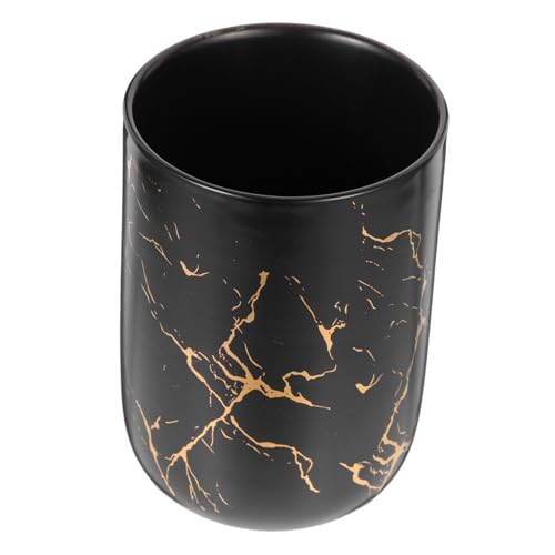 FIXOSHEE Keramik Zahnbürstenbecher mit Marmor Muster Multifunktionaler Mundspülbecher Tragbarer Aufbewahrungsbecher für Badezimmer und Haushalt Eleganter Schwarzer Porzellanbecher FIXOSHEE Keramik Zahnbürstenbecher mit Marmor Muster Multifunktionaler Mundspülbecher Tragbarer Aufbewahrungsbecher für Badezimmer und Haushalt Eleganter Schwarzer Porzellanbecher von FIXOSHEE