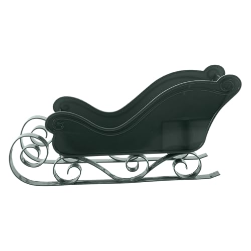 FIXOSHEE Klassische Weihnachts Schlitten Dekoration Miniaturmodell Dunkelgrün Kompakt Leicht Vielseitig als Christbaumschmuck und Fotorequisite für Festliche Tisch und Wohnraumgestaltung von FIXOSHEE