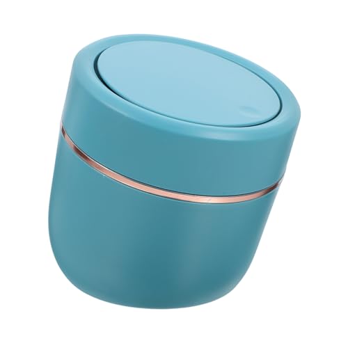 FIXOSHEE Kleiner Desktop Mülleimer mit Pressdeckel Praktisch und Leicht Stilvoller Tischabfalleimer für Büro und Zuhause Kreativer Behälter für Essensreste Farblich Ansprechender Mini von FIXOSHEE