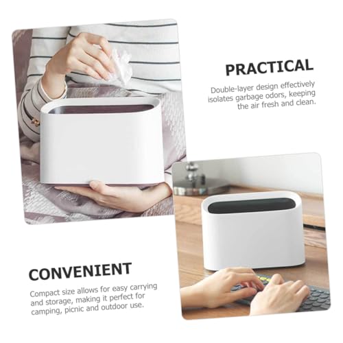 FIXOSHEE Kleiner Desktop mülleimer aus Langlebigem Kunststoff Platzsparender Abfalleimer für Büro Schlafzimmer Küche und Bad Leicht zu Reinigen Vielseitiger Tischabfallbehälter ohne Deckel von FIXOSHEE