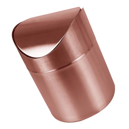 FIXOSHEE Kleiner Edelstahl Mülleimer mit Deckel Kompakter Tischabfalleimer für Büro Schlafzimmer Küche Multifunktionaler Mini Müllbehälter in Roségold Platzsparend und Langlebig FIXOSHEE Kleiner Edelstahl Mülleimer mit Deckel Kompakter Tischabfalleimer für Büro Schlafzimmer Küche Multifunktionaler Mini Müllbehälter in Roségold Platzsparend und Langlebig von FIXOSHEE