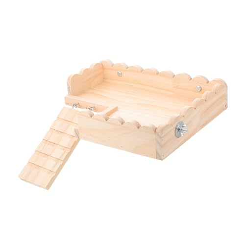 FIXOSHEE Kleintier Holzplattform mit Leiter Langlebiges für Meerschweinchen und Hamsterkäfig Stabile Befestigung Natürliche Holzoberfläche zum Klettern und Ausruhen Einfache Installation FIXOSHEE Kleintier Holzplattform mit Leiter Langlebiges für Meerschweinchen und Hamsterkäfig Stabile Befestigung Natürliche Holzoberfläche zum Klettern und Ausruhen Einfache Installation von FIXOSHEE