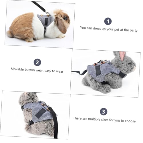 FIXOSHEE Kleintiergeschirr und Leine Set Verstellbar aus Baumwolle und Polyester für Hamster Kaninchen Meerschweinchen Leicht und Komfortabel für Spaziergang Training und Outdoor FIXOSHEE Kleintiergeschirr und Leine Set Verstellbar aus Baumwolle und Polyester für Hamster Kaninchen Meerschweinchen Leicht und Komfortabel für Spaziergang Training und Outdoor von FIXOSHEE