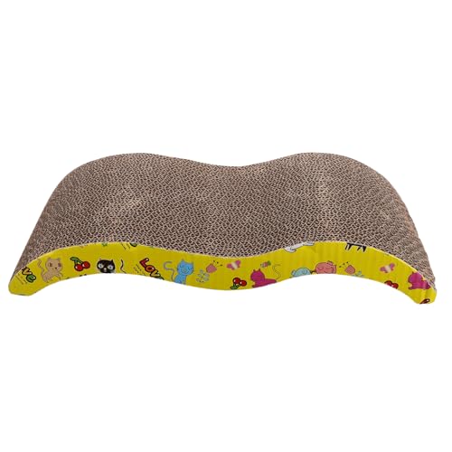 FIXOSHEE Kratzmatte Katze aus Stabiler Wellpappe Doppelseitiges Kratzbrett mit Modernem Design Stresslindernd und Kratzinstinktfördernd Leicht und Vielseitig für Indoor Bereich Geeignet von FIXOSHEE