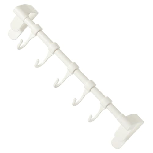 FIXOSHEE Küchenhaken ohne Bohren Hakenleiste Unterhängend Multifunktional für Handtücher Schlüssel Bad Küche Organizer Weiß von FIXOSHEE