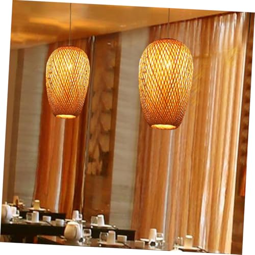 FIXOSHEE Lampenschirm Deckenleuchte Rattan Geflochten Rustikaler Lampenschirm Für Restaurant Hotel Wohnzimmer Zen Stil Dekorative Leuchte FIXOSHEE Lampenschirm Deckenleuchte Rattan Geflochten Rustikaler Lampenschirm Für Restaurant Hotel Wohnzimmer Zen Stil Dekorative Leuchte von FIXOSHEE