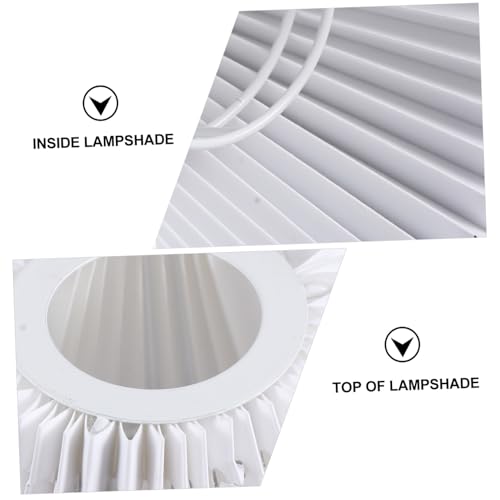 FIXOSHEE Lampenschirm aus Stoff Weiß Lampenabdeckung Dekorativ Abnehmbar Für Tischlampe Deckenlampe Modern Wohnzimmer Schlafzimmer von FIXOSHEE