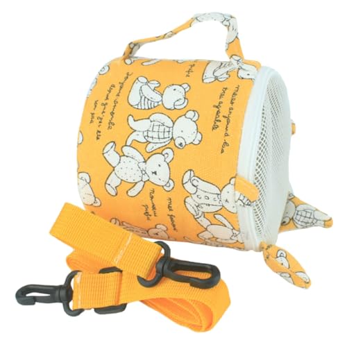 FIXOSHEE Leichte Tragetasche für Hamster und Kleine Tiere Atmungsaktiver Transportbehälter Handlich und Tragbar für Reisen und Outdoor mit Sicherem Aufbewahrungsfach von FIXOSHEE