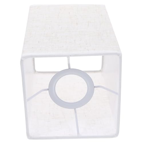 FIXOSHEE Leinen Lampenschirm Eckig Beige Mehrzweck Lampenschirm aus Robustem Leinenstoff Weichlichtfilternd Langlebig und Einfach zu Montieren Dekoratives Accessoire für Wohnräume und von FIXOSHEE