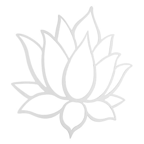 FIXOSHEE Lotus Wandspiegel Aufkleber aus Selbstklebender Lotusblumen Wandsticker Spiegelnde Wanddeko aus Langlebigem Acrylmaterial Naturinspirierte Raumgestaltung von FIXOSHEE