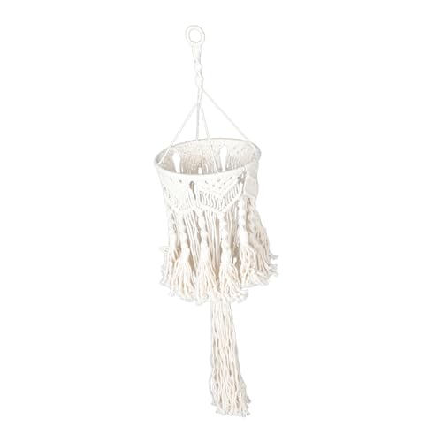 FIXOSHEE Makramee Lampenschirm mit Quasten Handgewebter Deckenpendel Dekorativer Hängelampe für Wohnzimmer Restaurant und Hotel Platzsparende Deckenleuchte im Boho Stil FIXOSHEE Makramee Lampenschirm mit Quasten Handgewebter Deckenpendel Dekorativer Hängelampe für Wohnzimmer Restaurant und Hotel Platzsparende Deckenleuchte im Boho Stil von FIXOSHEE