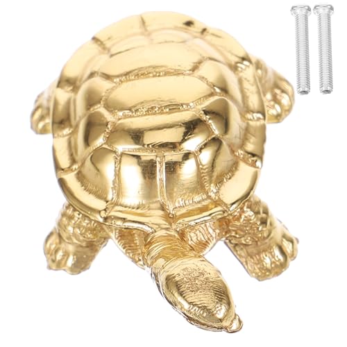 FIXOSHEE Messing Schildkrötengriff Vintage Schubladengriff Kommode Knauf Möbelknopf für Schrank Tür Dekoration Robust Kompakt Einfache Montage Geeignet für Schränke Kleiderschränke von FIXOSHEE
