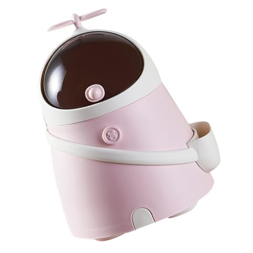FIXOSHEE Mini Mülleimer Astronaut Süßer Schreibtisch Abfalleimer Kunststoff Robuster Kleiner Papierkorb Für Kinderzimmer Büro Und Zuhause von FIXOSHEE