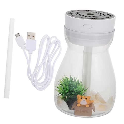 FIXOSHEE Mini Tisch Luftbefeuchter Tragbar mit LED Farblicht Leise Luftbefeuchtung für Auto Büro Schlafzimmer Kompakt Hautpflegend für Trockene Luft und Reisegebrauch von FIXOSHEE