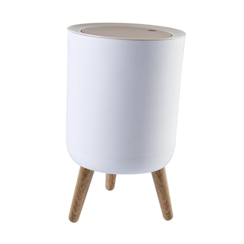 FIXOSHEE Moderner Hoher Abs mülleimer Stoßfest Großer Haushaltsabfalleimer für Büro und Zuhause Stilvoller Weißer Müllbehälter mit Großem Vielseitig und Langlebig von FIXOSHEE