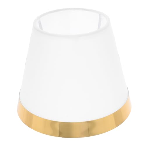 FIXOSHEE Moderner Stoff Lampenschirm Schraubsockel Lampenabdeckung Weiß Dekorativer Lampenschirm für Wohnzimmer Schlafzimmer Langlebig Reißfest Stilvoll und Einfach zu Montieren von FIXOSHEE