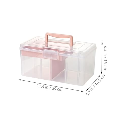 FIXOSHEE Multifunktionale Aufbewahrungsbox aus Robustem PP mit Praktischem Tragegriff Transparentem Design und Effizienter Raumnutzung als Kleiner Organizer für Näh und Bastelbedarf von FIXOSHEE