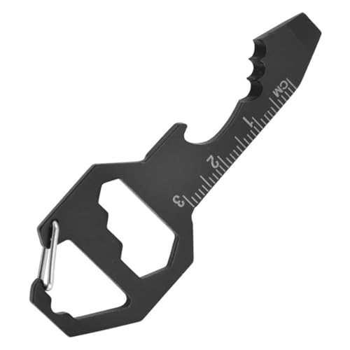 FIXOSHEE Multifunktionaler Schlüsselbund flaschenöffner mit Maßstab Seil und Schraubenschlüssel Leichtes Outdoor taschenwerkzeug für Camping Survival und Alltag Praktische von FIXOSHEE