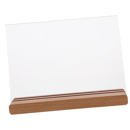 FIXOSHEE Multifunktionaler Speisekarten display ständer aus Holz Leichtes Preisschild Aufsteller für Restaurant Praktische Tischbeschilderung Eleganter Etikettenhalter für Produktanzeigen von FIXOSHEE