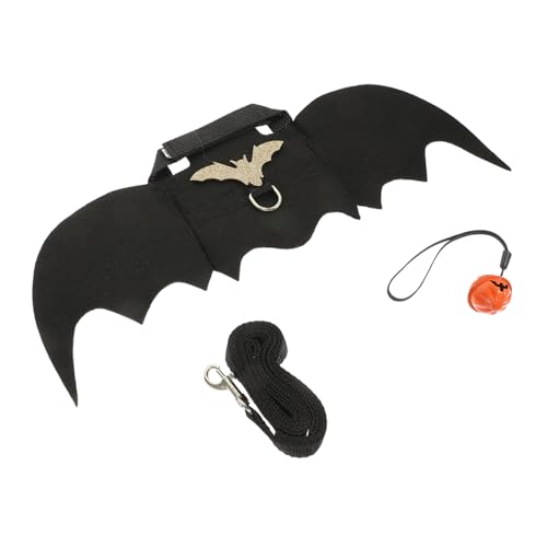 FIXOSHEE Multifunktionales Kaninchen Geschirr mit Langlebigen Fledermausflügeln Verstellbar Einfach Anzulegen Niedliches Hasenkostüm für Halloween und Haustier Fotoshootings von FIXOSHEE