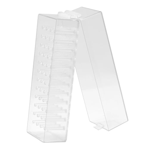 FIXOSHEE Nagelbohrer Aufbewahrungsbox Nagelschleifköpfe Organizer für Maniküre Transparent Langlebig und Praktisch für Salon und Zuhause von FIXOSHEE
