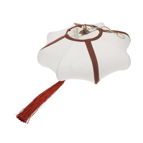 FIXOSHEE Orientalischer Stoff-lampenschirm Ufo-form Dekorative Vintage-hängelampe für Hotpot-restaurants Wohnzimmer und Flur Weiches Licht Einfache Montage Asiatischer Stil von FIXOSHEE