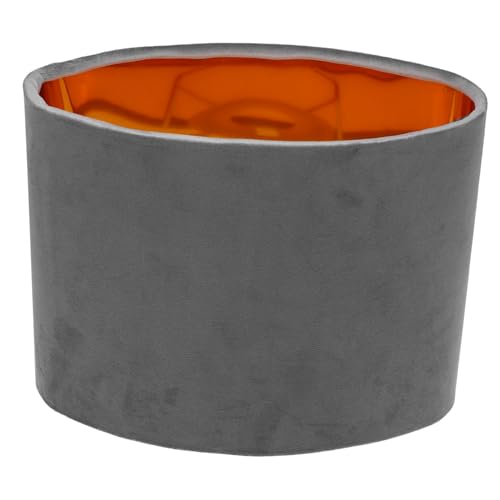 FIXOSHEE Ovaler Lampenschirm aus Samtigem Flusenmaterial mit Innenfutter Langlebige Ersatz Lampenabdeckung für Tischlampe Dekorativer Lampenschirm für Wohnzimmer Schlafzimmer Einfache von FIXOSHEE