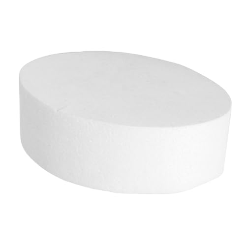 FIXOSHEE Ovaler Schaumstoff Kuchen Dummy Mehrzweck Tortenmodell für Dekoration und Fondant Übung Wiederverwendbares Backzubehör für Kreative Tortengestaltung und Party Dekoration von FIXOSHEE