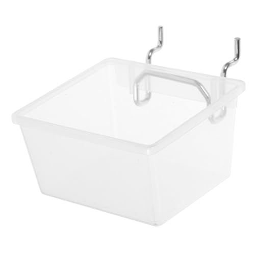 FIXOSHEE Pegboard Aufbewahrungsbox aus Robustem PP mit Haken Antistatisch Transparent Kleine Quadratische Box für Werkstatt Garage zur Organisation von Kleinteilen und Befestigungsmaterial von FIXOSHEE