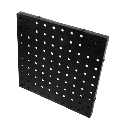 FIXOSHEE Pegboard Wandpanel Schwarz Kunststoff Lochwand Organizer für Bastelraum Vielseitiges Belastbares Aufbewahrungssystem mit Einfacher Montage für Büro und Zuhause von FIXOSHEE