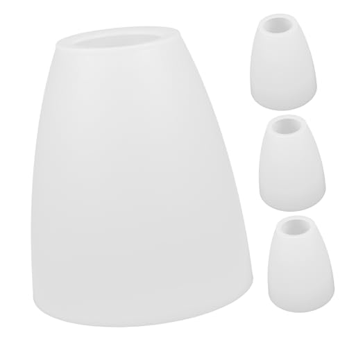 FIXOSHEE Plastik Lampenschirm Weiß Mittelloch Ersatz Lampenschirm für Tischlampe Hängelampe Schreibtischlampe Dekorativer Lampenabdeckung für Wohnzimmer Schlafzimmer Kinderzimmer von FIXOSHEE