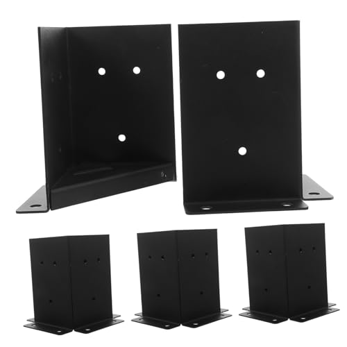 FIXOSHEE Post Sockel Wetterfest Pulverbeschichtet Kohlenstoffstahl Pfostenanker Robust für Pergola Briefkasten Zaun Geländer Terrasse Langlebige Stütze Einfache Installation von FIXOSHEE