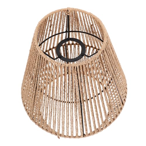 FIXOSHEE Rattan Lampenschirm Pendelleuchte Handgefertigt Metallstruktur Rustikal Lampenabdeckung Für Hotel Restaurant Wohnzimmer Schlafzimmer Küche von FIXOSHEE