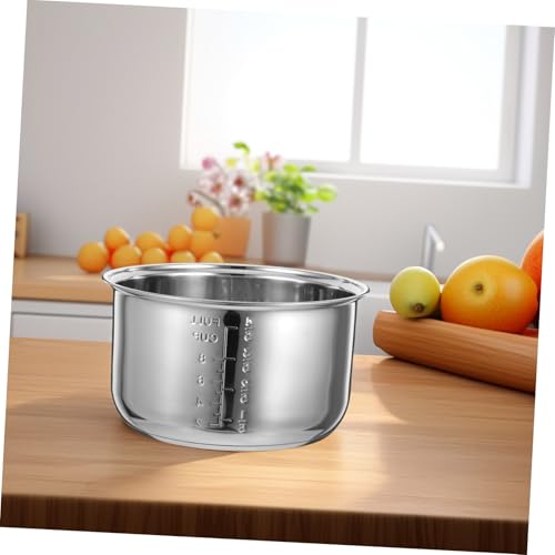 FIXOSHEE Reiskocher Innentopf Ersatz Langlebiger Zubehörtopf für Dampfgaren Schmoren Porridge Kompatibel mit Diversen Reiskocher Modellen Leicht zu Reinigen Robust und Vielseitig Einsetzbar von FIXOSHEE