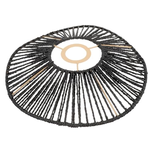 FIXOSHEE Retro Lampenschirm aus Papierseil Gewebt Langlebig und Dekorativ Vintage Deckenleuchte Abdeckung für Wohnzimmer Esszimmer Büro Einfache Montage und Wiederverwendung von FIXOSHEE