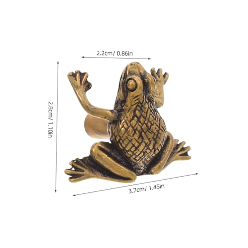 FIXOSHEE Retro Messing Türgriff Froschmotiv Vintage Chinesischer Schrankgriff aus Langlebigem Messing mit Design Handgefertigter Robuster Griff für Schlafzimmer Küchenschränke Feng Shui von FIXOSHEE