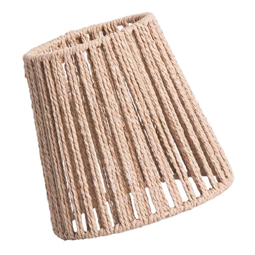 FIXOSHEE Retro Rattan Lampenschirm Hängelampe Deckenleuchte für Büro Restaurant Leicht Montierbar Stilvoll und Robust Natürlicher Look Karibikstil von FIXOSHEE