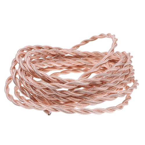 FIXOSHEE Roségold Gedrehtes Textilkabel Adrig Mm² Stromkabel für DIY Beleuchtungsprojekte Retro Lampenzubehör Vintage Stil Geeignet für Tischlampen Stehlampen Kleine Geräte FIXOSHEE Roségold Gedrehtes Textilkabel Adrig Mm² Stromkabel für DIY Beleuchtungsprojekte Retro Lampenzubehör Vintage Stil Geeignet für Tischlampen Stehlampen Kleine Geräte von FIXOSHEE