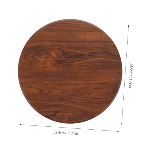 FIXOSHEE Runder Holzhocker Sitz Ersatzplatte Robust Langlebig Holz Oberfläche Einfache Montage für Kantine und Zuhause Holz Sitzfläche Rund Bequem Langlebig von FIXOSHEE