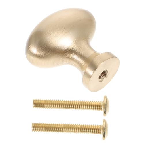 FIXOSHEE Runder Messingknauf für Schränke Kupfergriff Goldener Vintage Türknauf Robust und Vielseitig für Küchenschränke Kommoden Kleiderschränke Eleganter Schubladenzuggriff von FIXOSHEE
