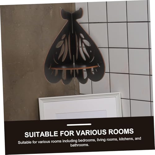 FIXOSHEE Rustikales Wandregal aus Holz Schwebendes Eckregal zur Wandmontage Multifunktionales Aufbewahrungs Dekorationsregal für Wohnzimmer Schlafzimmer und Badezimmer Platzsparend und von FIXOSHEE