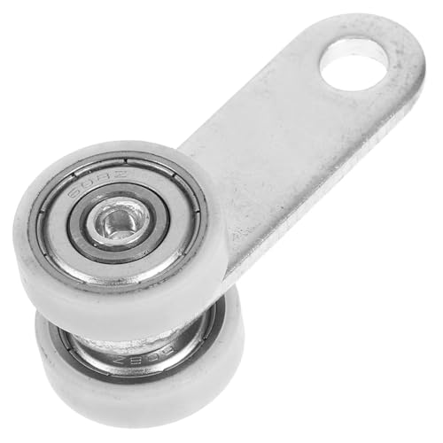 FIXOSHEE Schiebetür Laufrolle Doppel roller aus Stahl für Schwerlast trolley mit Schraubenloch Geräuscharm Rostbeständig Geeignet für Schienensystem und Kabelrollen von FIXOSHEE